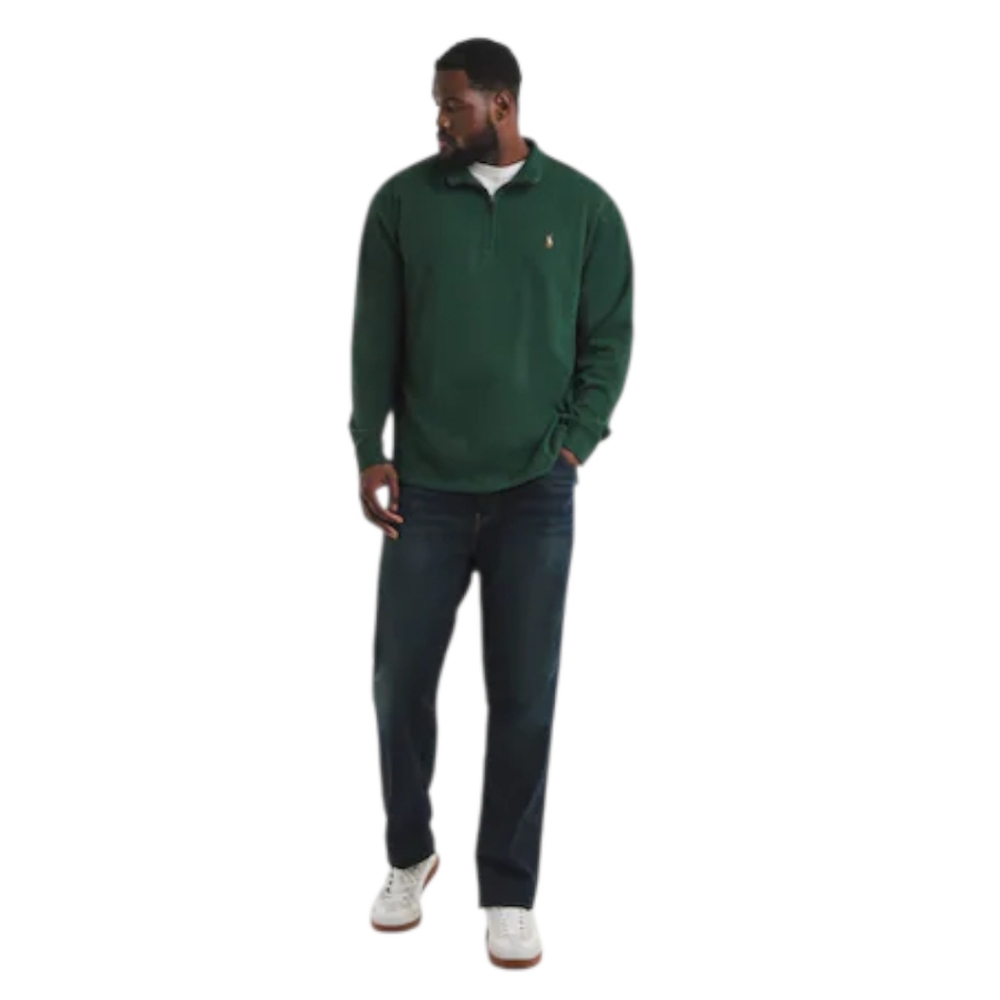 Polo Ralph Lauren Estate Rib 1/4 Zip Pullover Green XL